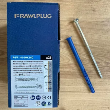  FF1 10x160 peremes dübel, hatlapfejű peremes csavarral (torx) (25db/doboz)