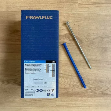   FF1 10x200 peremes dübel, hatlapfejű peremes csavarral (torx) (25db/doboz)