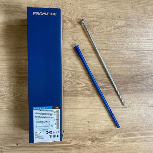 FF1 10x300 peremes dübel, hatlapfejű peremes csavarral (torx) (10db/doboz)