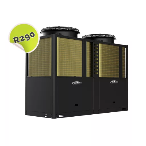 Fisher R290 FHF-MBWHS-560HE4-3F Levegő-víz monoblokk kereskedelmi hőszivattyú 78 kW