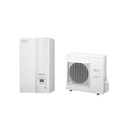 Fujitsu Waterstage Comfort WGYA100ML3 / WOYA100KLT osztott levegő-víz hőszivattyú beépített HMV tárolóval 10 kW