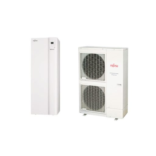 Fujitsu Waterstage HPDUO 14/3F High Power WGYK160DG9 / WOYK140LCTA osztott levegő-víz hőszivattyú beépített HMV tárolóval 13.5 kW