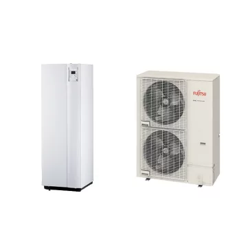   Fujitsu Waterstage SHPDUO 15/3F Super High Power WGYK170DJ9 / WOYK150LJL osztott levegő-víz hőszivattyú beépített HMV tárolóval 15 kW
