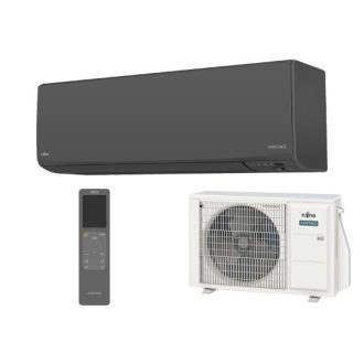   Fujitsu Airstage Design ASEH07KJCALB / AOEH07KJCAL Oldalfali split klíma készlet 2,0 kW, fekete, WiFi, R32