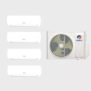   Gree Comfort Pro GWH09ACCXB-K6DNA1G/I / GWHD(28)NK6OO quattro multi split klíma szett 4 x 2.7 kW
