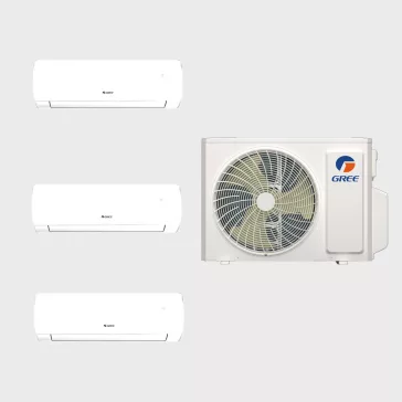   Gree Comfort Pro GWH09ACCXB-K6DNA1G/I / GWHD(24)NK6OO trial multi split klíma szett 3 x 2.7 kW