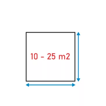 10 - 25 m² között